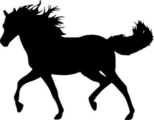 Running Horse Silhouette Wall Art Decal Car Truck Laptop Vinyl Sticker 6 X 4 7 Ebay