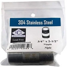 NIPPLE 3/4"X2-1/2" SS