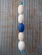 5 Old Fish Net Floats 26 Inches Long Fishing Buoys Bouys Tiki Hut Bar  -(SF124)