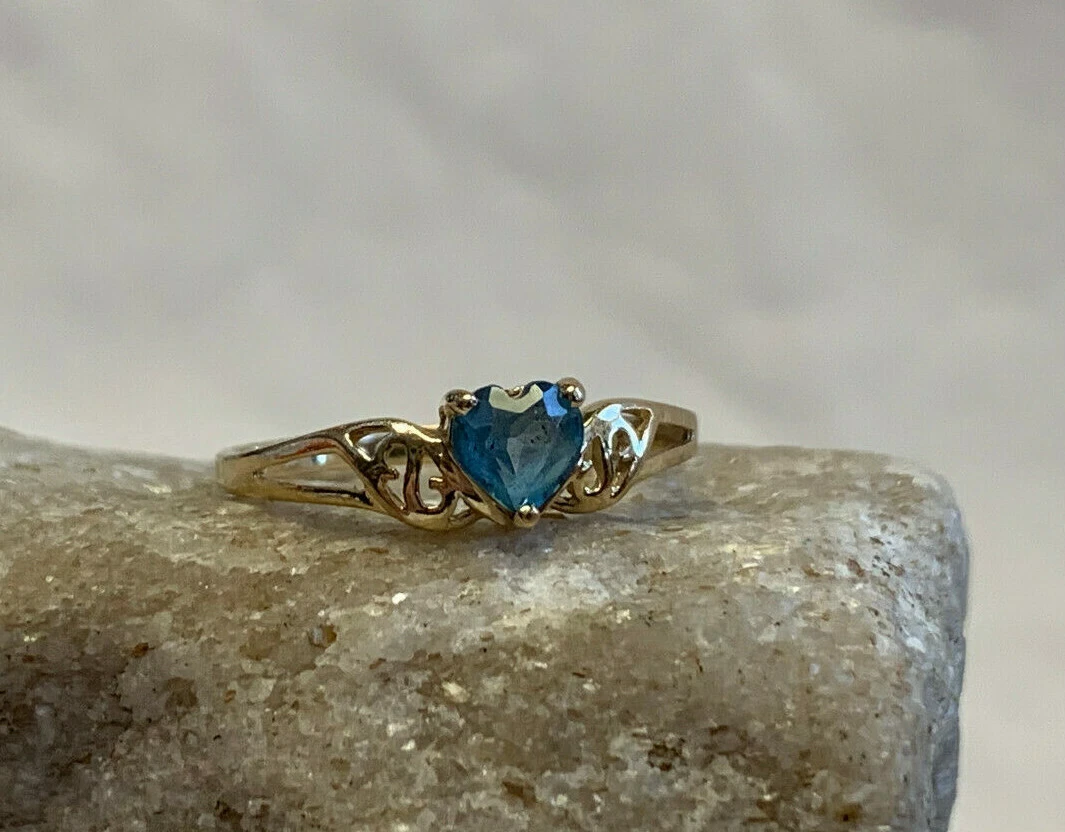 Blue stone hotsell band ring