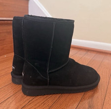 Koolaburra by UGG Women s Black Suede Mid-Calf Shearling Boots Sz 7