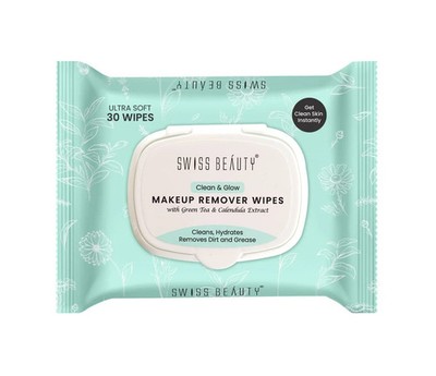 Swiss Beauty Clean & Glow Makeup Remover Wipes | With Green Tea And Calendula E