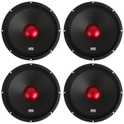 4 MTX Thunder RTX108 10  2000w 8-Ohm Mid-bass/Midrange Car/Pro Audio Speakers