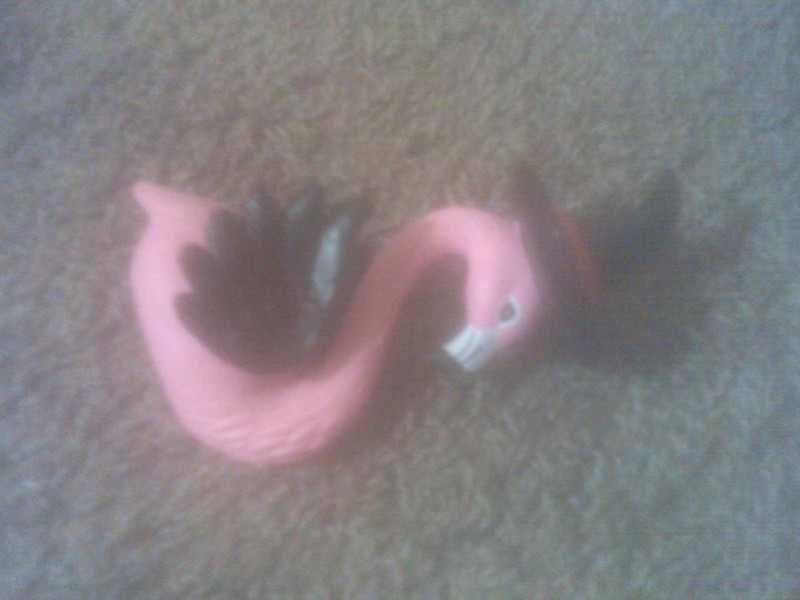 ceramic flamingo.