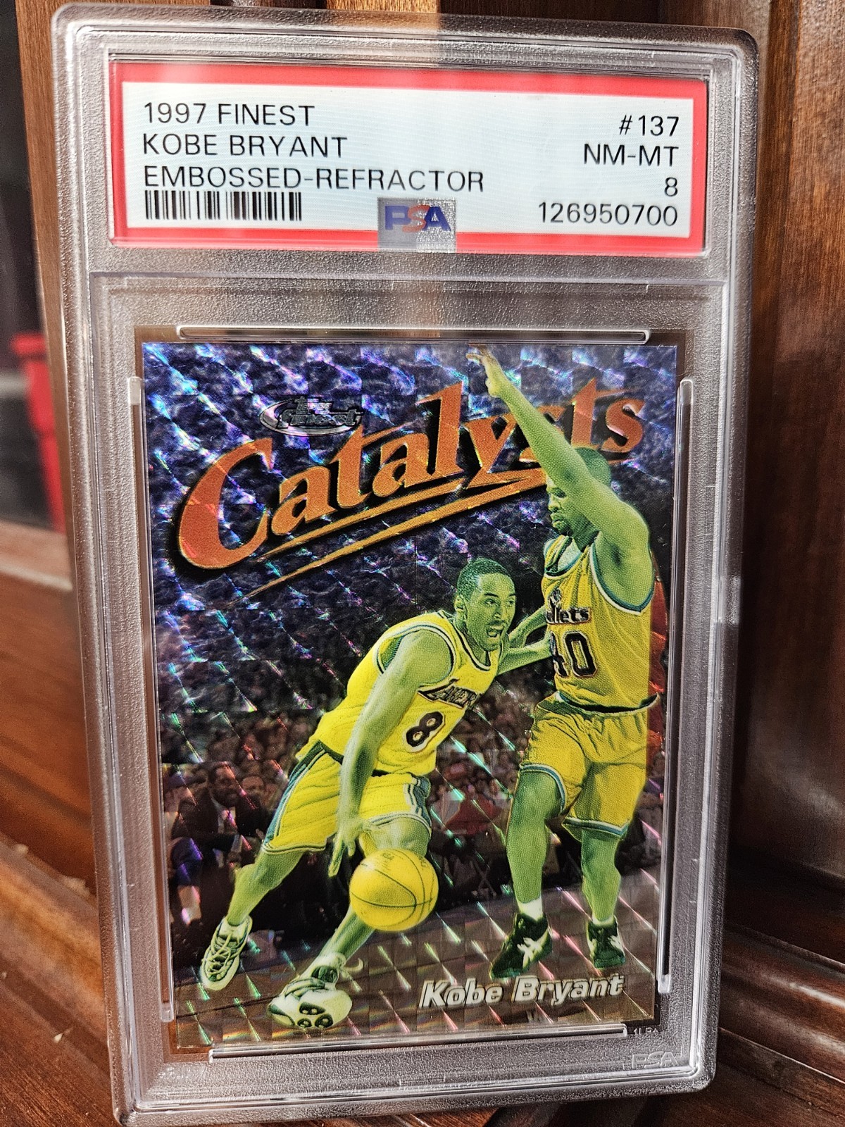 Kobe Bryant 1997 Topps Finest #137 Silver - Embossed Refractor (No