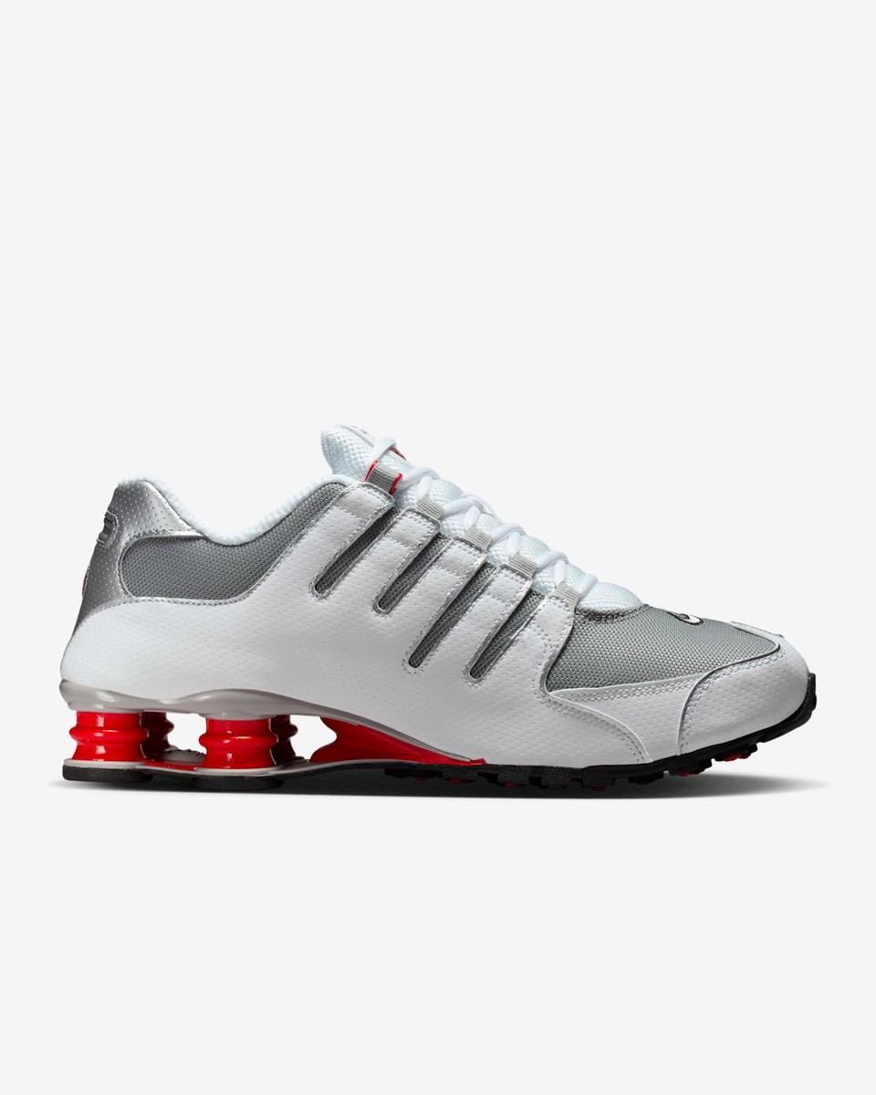 Nike Shox NZ Shoes White Sport Red Cool Gray 378341-104  display picture 1