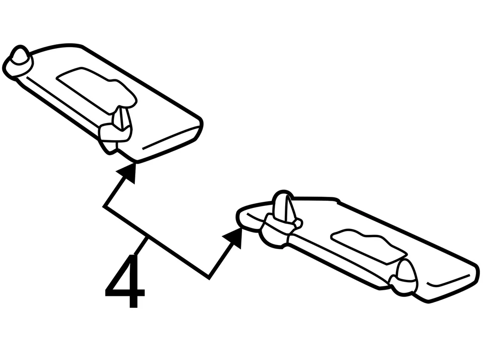 2003-2005 Mercedes-benz Ml350 Passenger Sun Visor Mirror Right Sunvisor AT8Q0 - Image 4 of 4