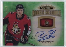 2019-20 Upper Deck Stature Rookie Reliance Green 43/49 Erik Brannstrom Auto r9d