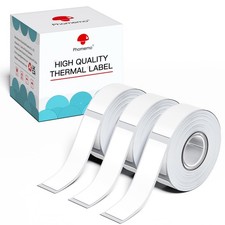Phomemo D30 Label Tape, self-Adhesive Labels, 1/2" X 1 7/8" 14mmx50mm, White