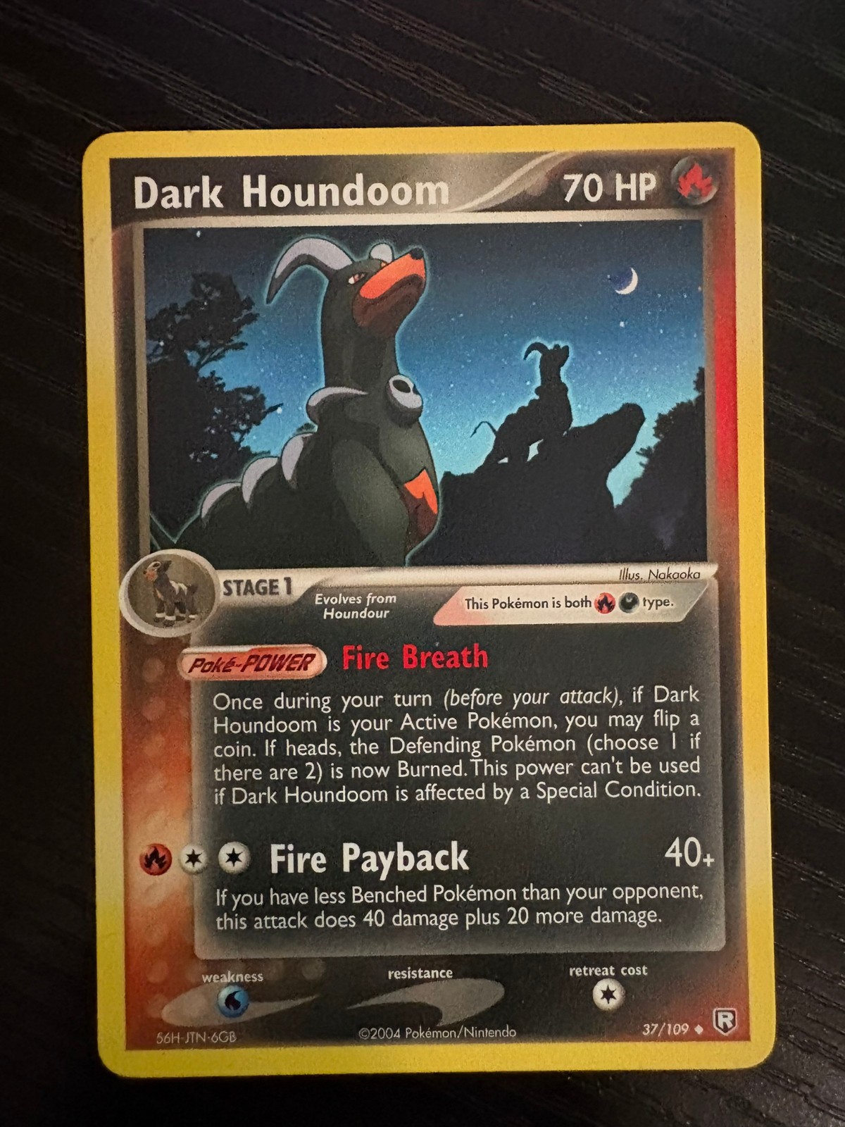 Dark Houndoom 37/109 Team Rocket Returns Regular NM condition non holo