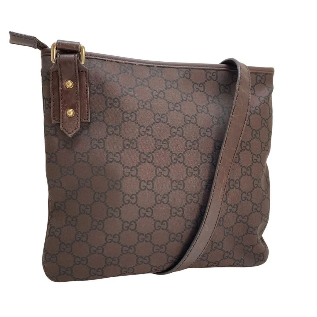Sac à bandoulière Gucci motif GG, marron, sacoche, nylon