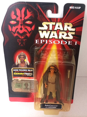 Adi Gallia ( with Lightsaber )  Figur, CommTech Chip -  Star Wars Episode 1