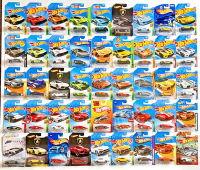 HOT WHEELS LOT OF 45 LAMBORGHINI HURACAN/CENTENARIO/REVENTON/MURCIELAGO/URUS/ETC