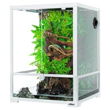30 Gallon Reptile Tank 18" x 18" x 24" Reptile Terrarium, Full View Glass Ter...