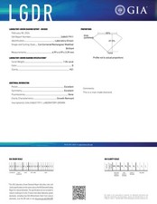 1.04 Cts RADIANT Cut GIA Certified Lab Grown CVD Diamond D Color VS1 Clarity 346.15 per carat