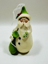 Vintage Old Clay Face Santa 4.5" ornament