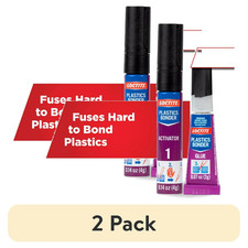 2 Pack Loctite Super Glue Plastics Bonder, Activator Stick  Glue Tube - 0.21 oz