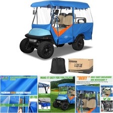 10L0L Golf Cart Driving Enclosures 4 Passenger Extended Roof Universal Rain
