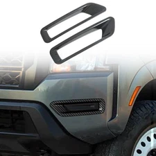 ABS Carbon Fiber Front Fog Light Cover Trim For Nissan Frontier 2022-2024