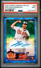 2023 Topps Chrome Update Sapphire Grayson Rodriguez Auto RC #/199 PSA 9 MINT