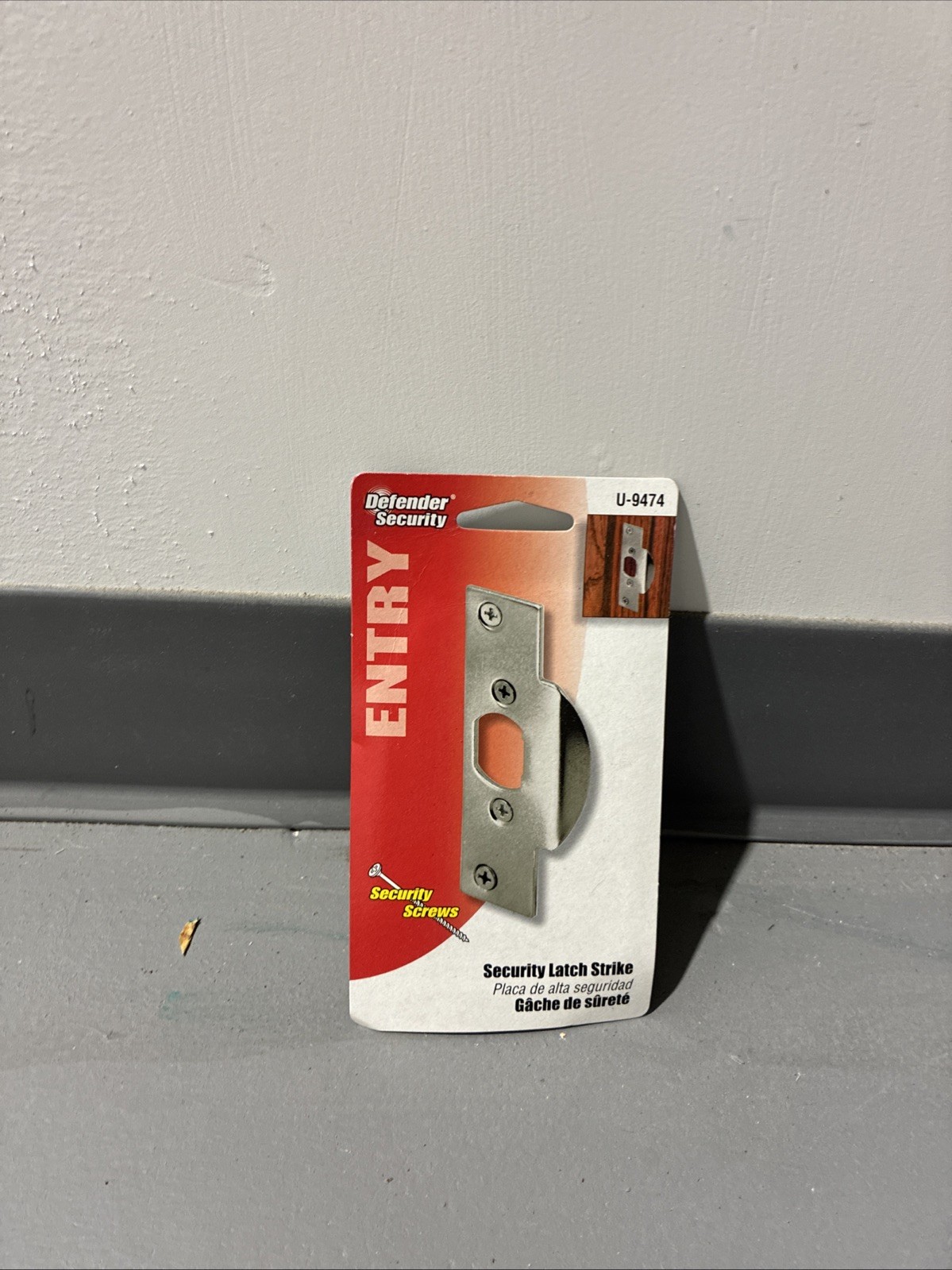 Defender Security Chrome-Plated Strike Latch 1-1/8 x 4-1/4 Inch-image