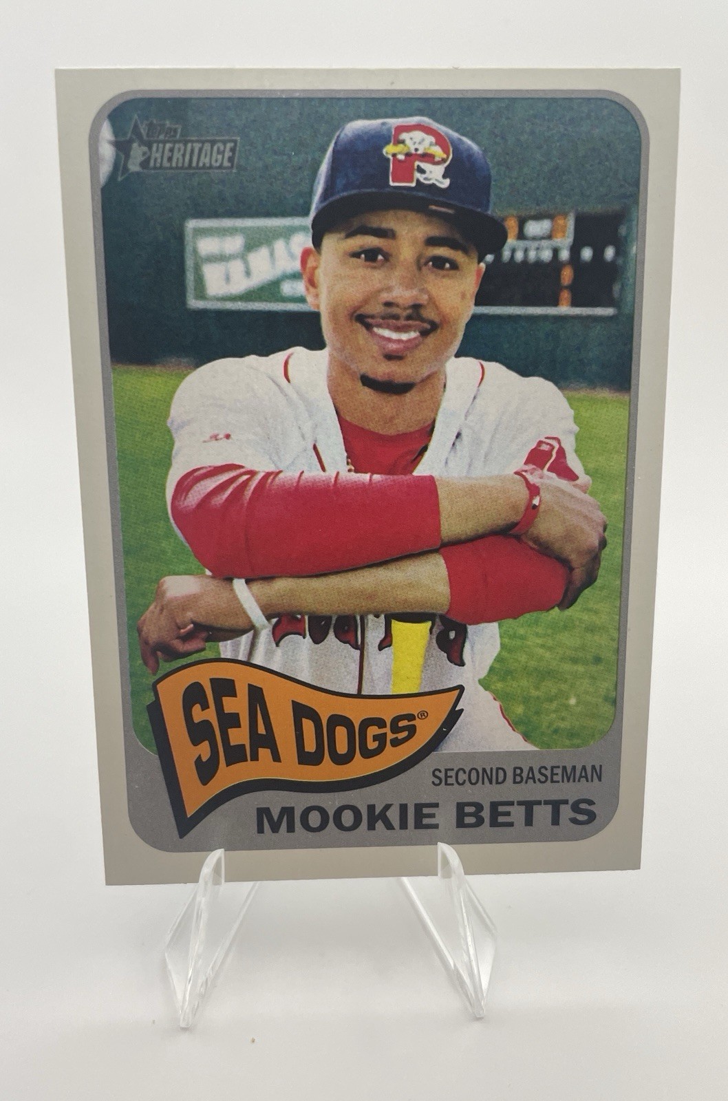 2014 Topps Heritage Minor League Mookie Betts Rookie RC #217 Short Print SP