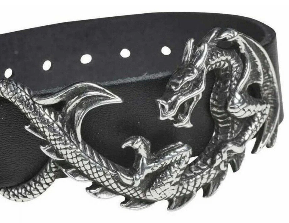 Pulseira de pulso de couro de dragão de estanho esculpida em 3D Alchemy England Maelstrom - Imagem 2 de 4