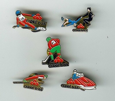 Serie 5 Pins Sport Olympische Spiele Olympic Games Quadrat As