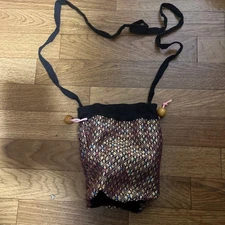 Japanese bag multicolored pattern drawstring type