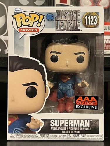 FUNKO POP! MOVIES: DC JUSTICE LEAGUE: #1123 SUPERMAN AAA ANIME EXCLUSIVE• COMMON