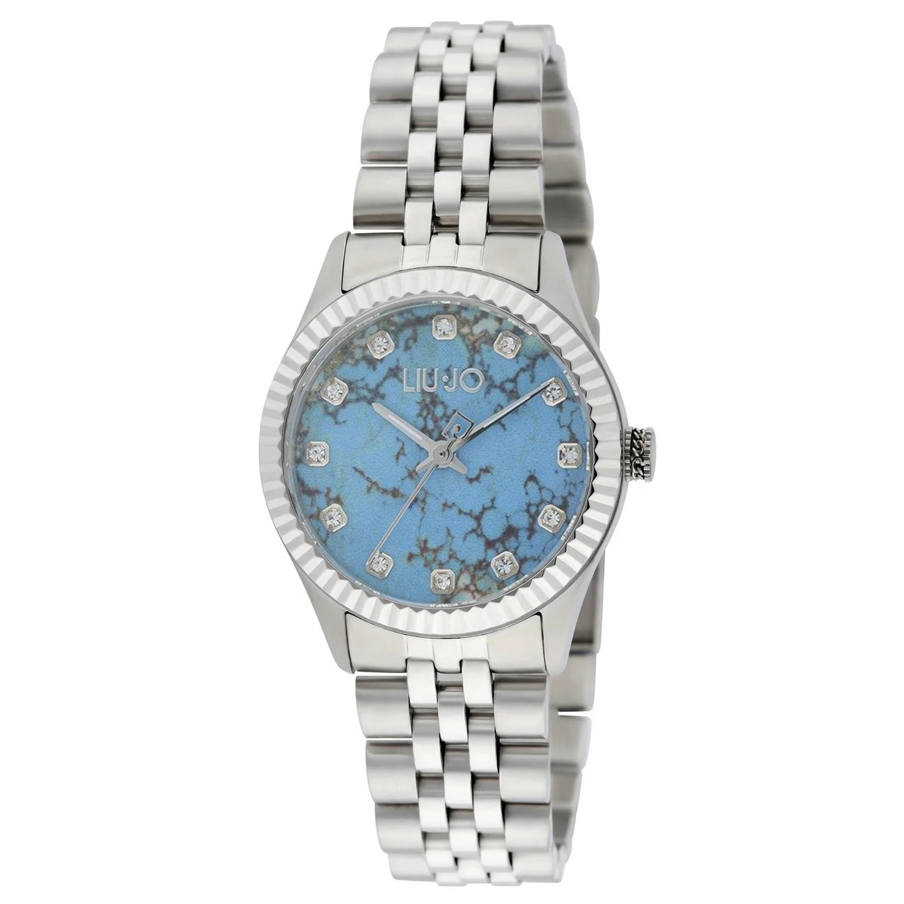 Womens Wristwatch LIU JO Luxury TINY TLJ2732 Stainless Steel Blue Swarovski