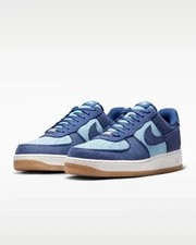 Nike Air Force 1 Low Blue Canvas Blue Men's Size oki04