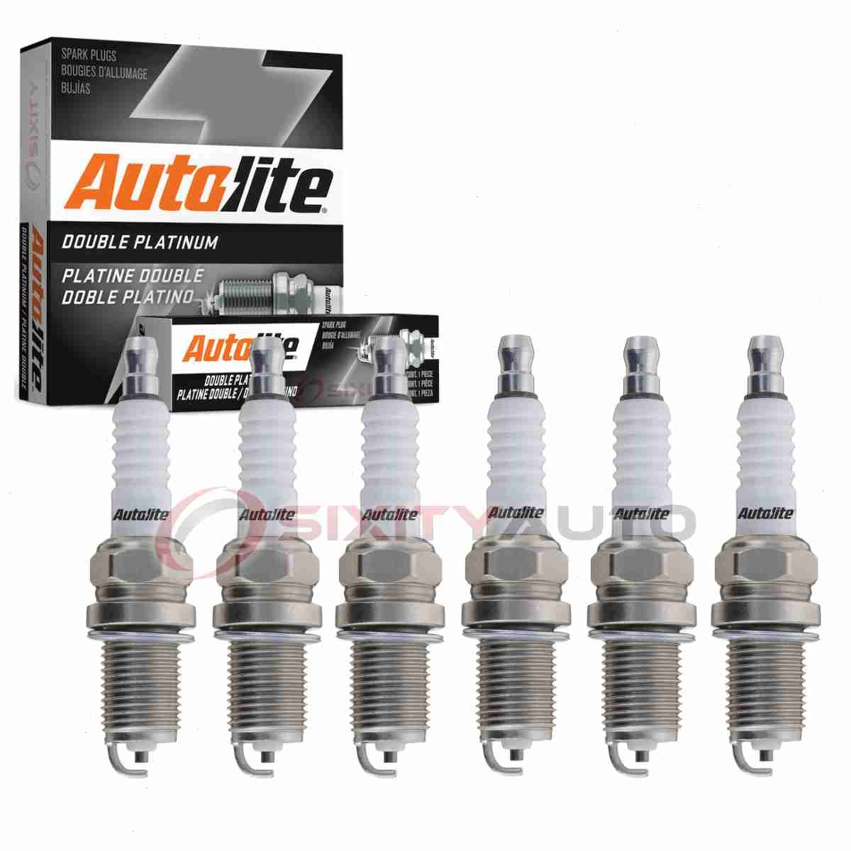 6 pc Autolite Double Platinum Spark Plugs for 1998 BMW Z3 3.2L L6 Ignition gg