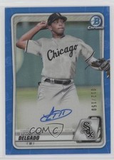 2020 Bowman Chrome Prospects Blue Refractor /150 Lency Delgado #CPA-LD Auto 0q4s