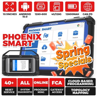 TOPDON Phoenix Smart Key FOB Programming Tool Heavy Duty Diesel Truck All System