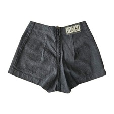 Vtg BONGO Black Hot Pants Summer Mini Shorts Disco Hippie Daisy Duke 3