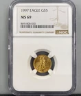 1997 US 1/10th ozt Gold $5 Eagle Coin NGC MS69 L24656