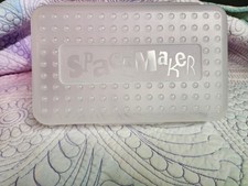 SpaceMaker Pencil Box Clear Translucent 90s Vintage Plastic Storage Case Vtg