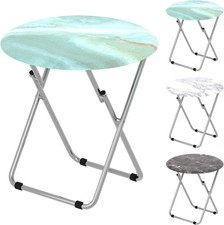 Garden 4 you Round Folding Table, Side Folding Coffee Table, TV Snack Tray Tabl