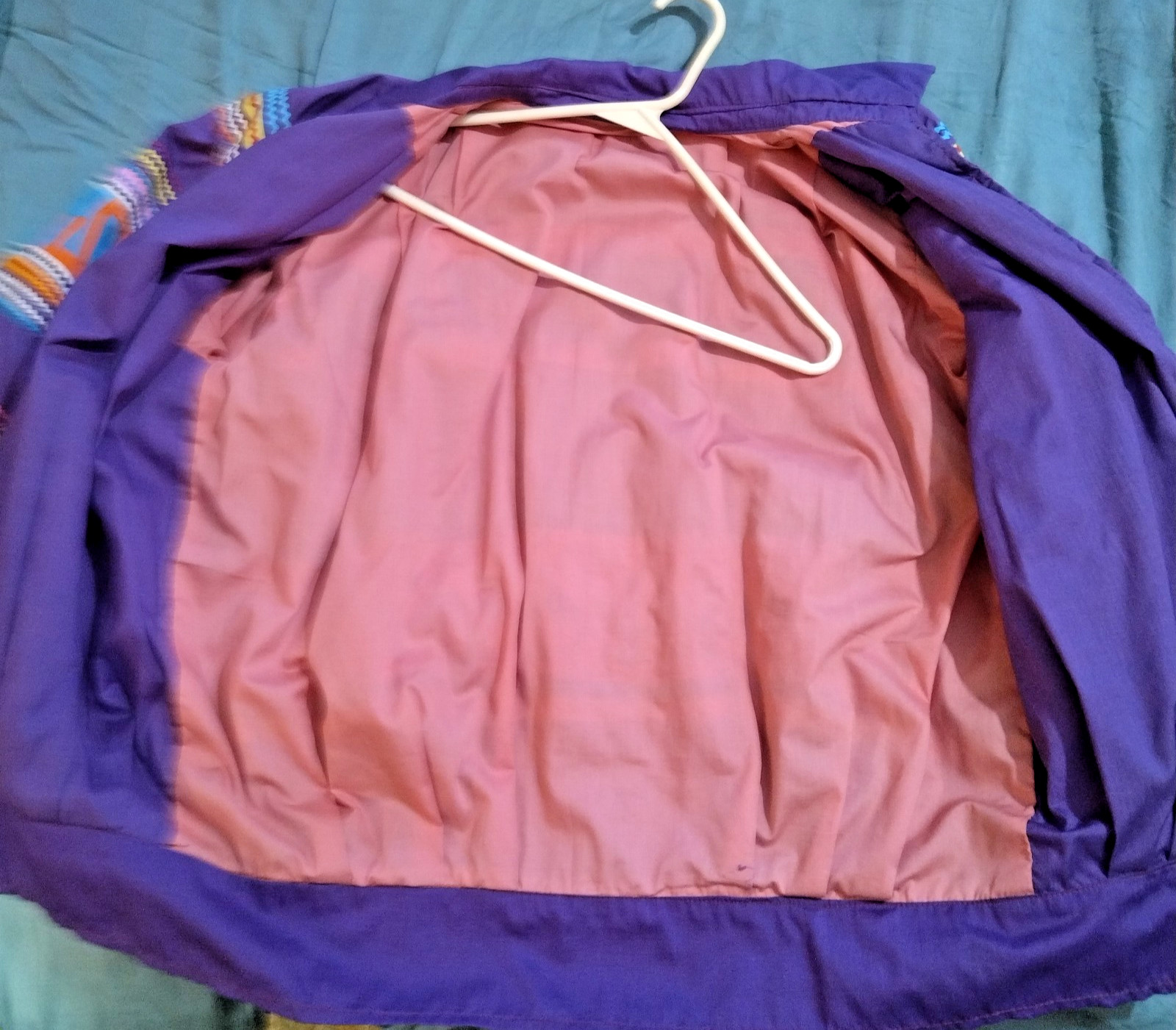 1989 Seminole Patchwork Lined Jacket COLORFUL! Si… - image 3