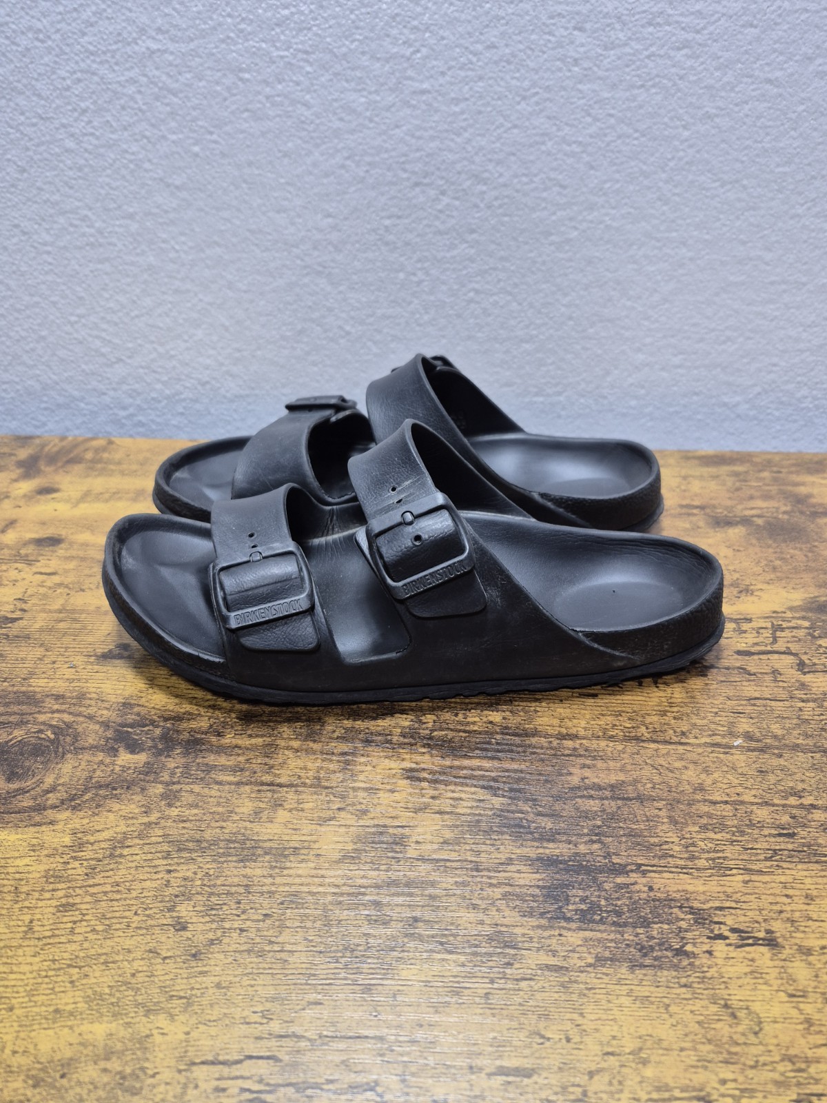 Birkenstock Black Arizona Essentials Double Strap Sandals Size 40 Unisex