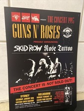 Guns N’ Roses 1993 Australian Tour Flyer tamaño A4 impresión cardada de alta calidad