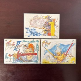Complete Japanese Final Fantasy I II III 1 2 3 Nintendo Famicom NES NTSC-J Mint