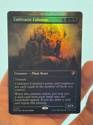 1X FOLIE Grubber Colossus BORDERLESS MINT MTG Magic INR Innistrad Remastered