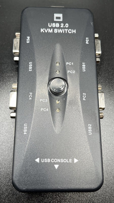 4 Port VGA KVM Switch Manual USB 2 0 Switcher for PC with Multiple Computer Use