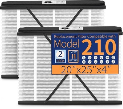AprilAire Air Purifier Model 210 MERV 11 Furnace Filters 20x25x4, 2-Pack