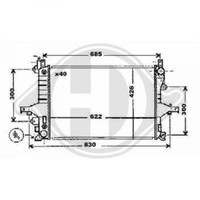 KüHler WasserküHler MotorküHler 622X426X40 FüR Volvo V70 Ii Sw 2.4 D5 P80_ S60