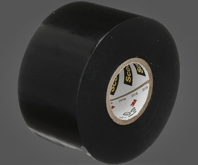 3M Scotch Black Super Vinyl 37 Electrical Tape 2  X 108 