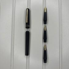 Vintage 3 Nibs Osmiroid Calligraphy Fountain Pen 22 Carat Gold Plated