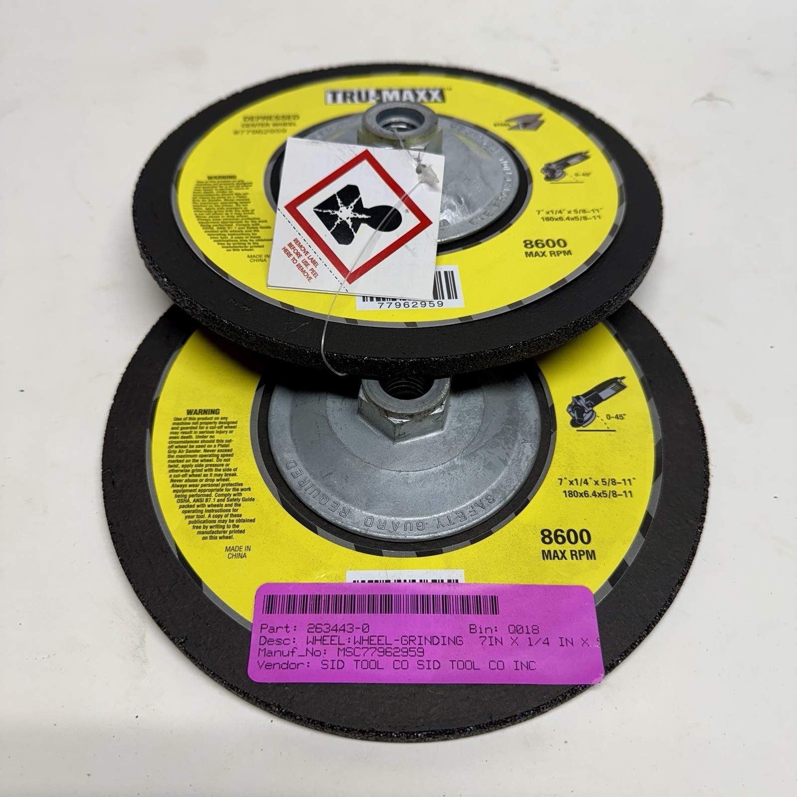 (2) Tru-Maxx 77962959 Grinding Wheel 7